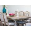 American Oak Solid Dining Table with 8 Parisian Print Chairs and Armchairs - 1
